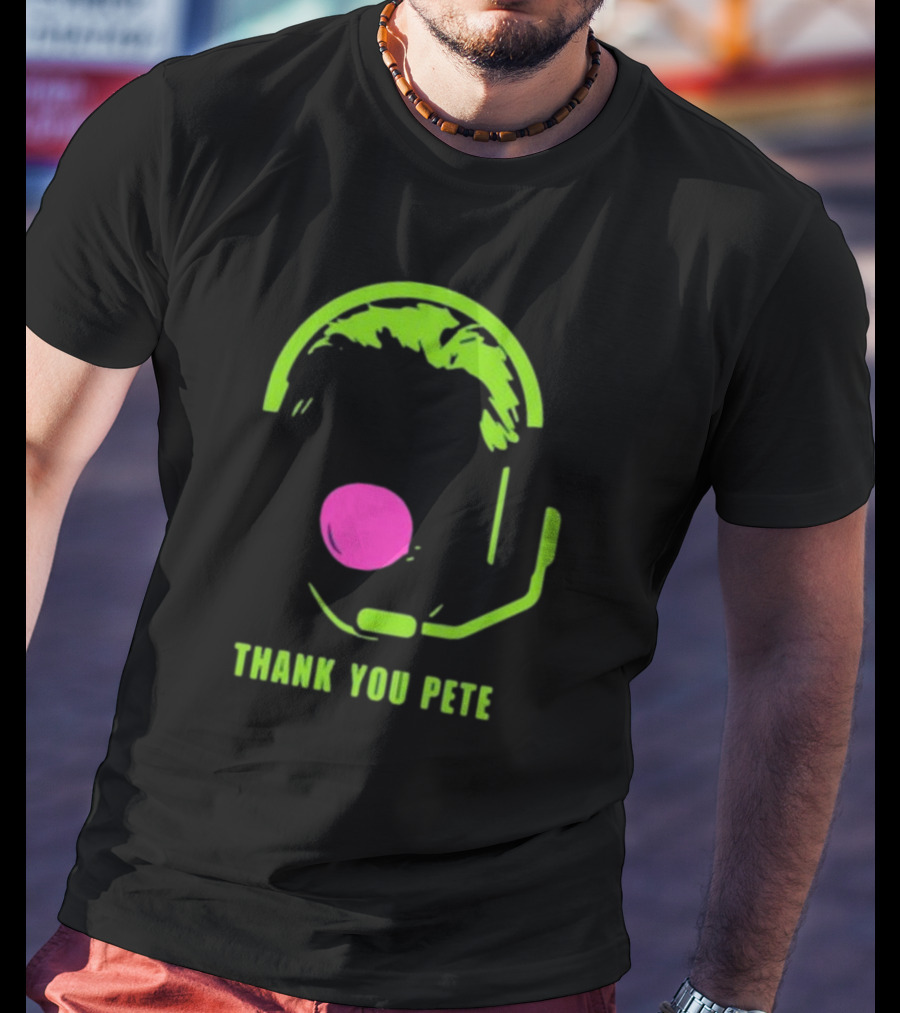 Thank You Pete Simplyseattle Coach Headset Neon T-Shirt