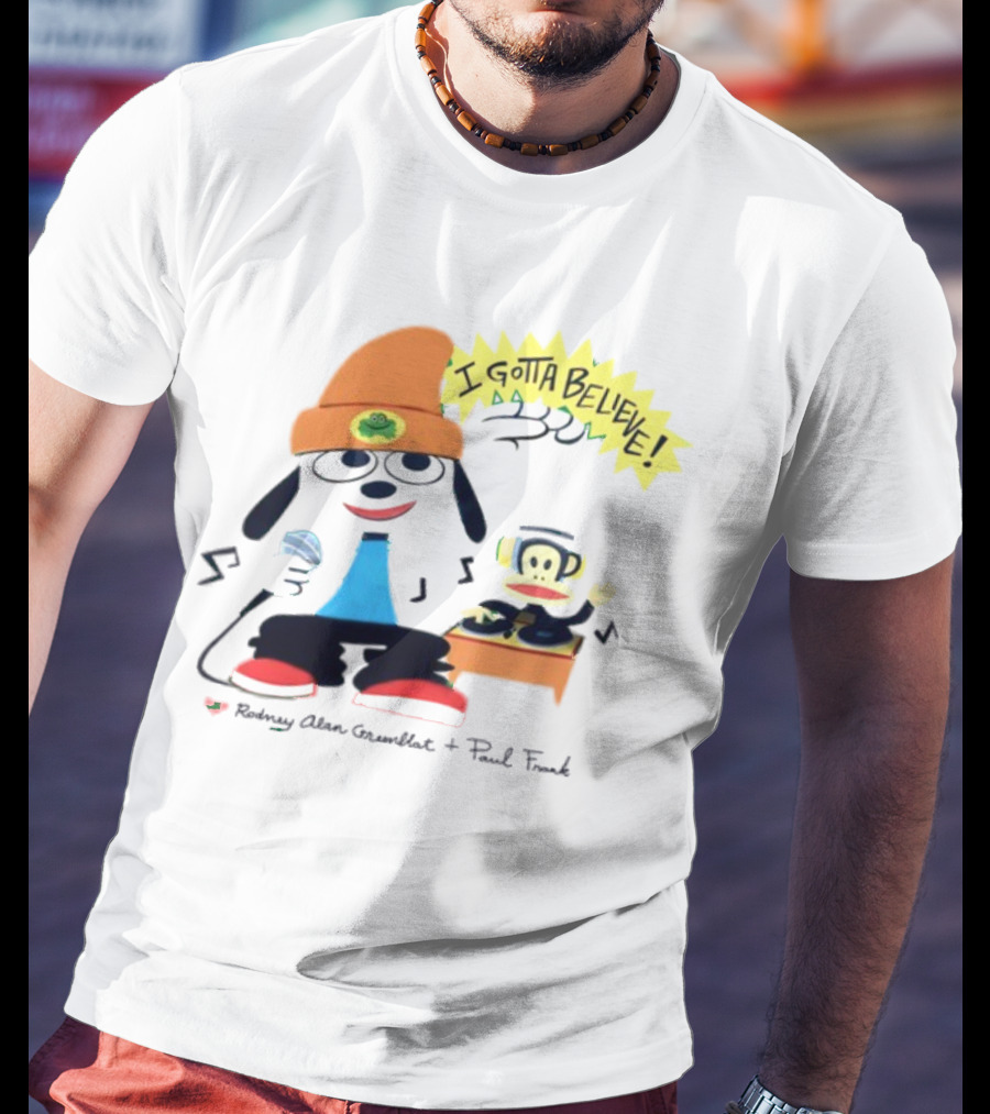 Parappa The Rapper I Gotta Believe Rodney Alan Greenblat Paul Frank Collaboration With Julius The Monkey T-Shirt