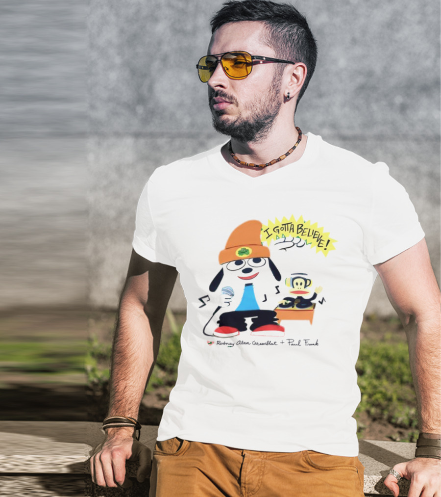 Parappa The Rapper I Gotta Believe Rodney Alan Greenblat Paul Frank Collaboration With Julius The Monkey T-Shirt
