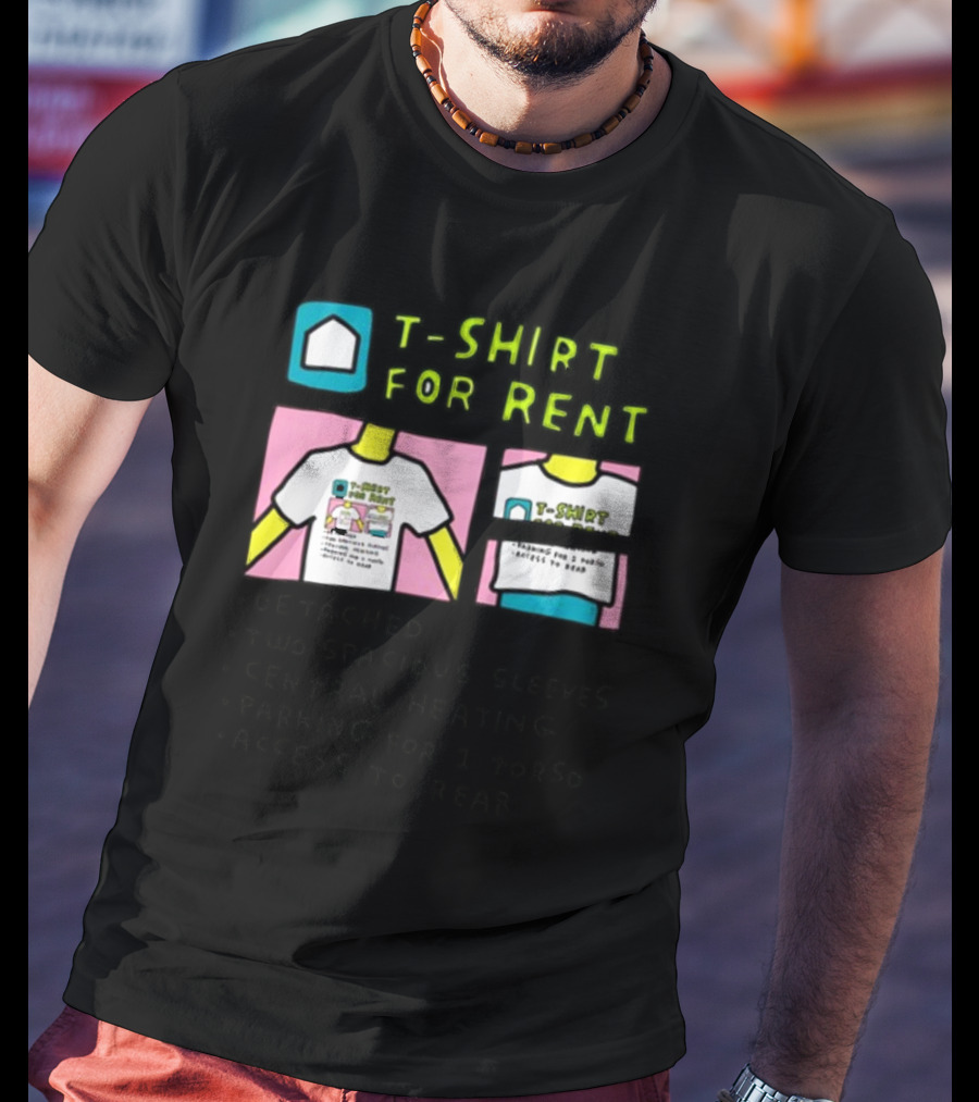 T-Shirt For Rent Detached Two Spacious Sleeves Central Heating Parking For 1 Torso Access To Rear T-Shirt