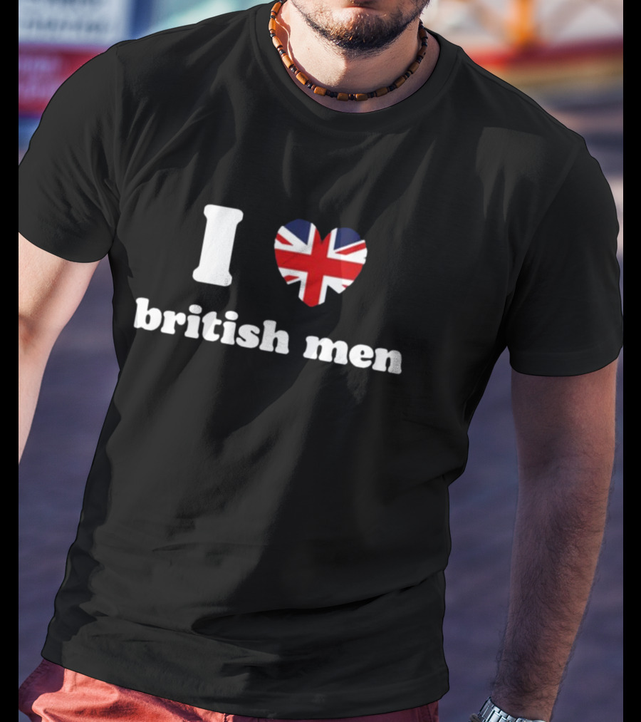 I Heart Union Jack British Men T-Shirt