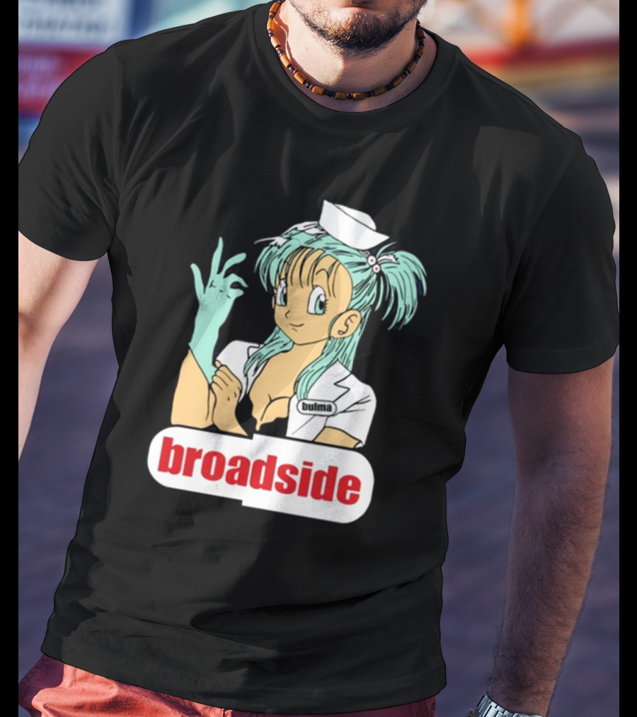 Bulma Broadside Nurse Anime Character With Glove And Cap T-Shirt