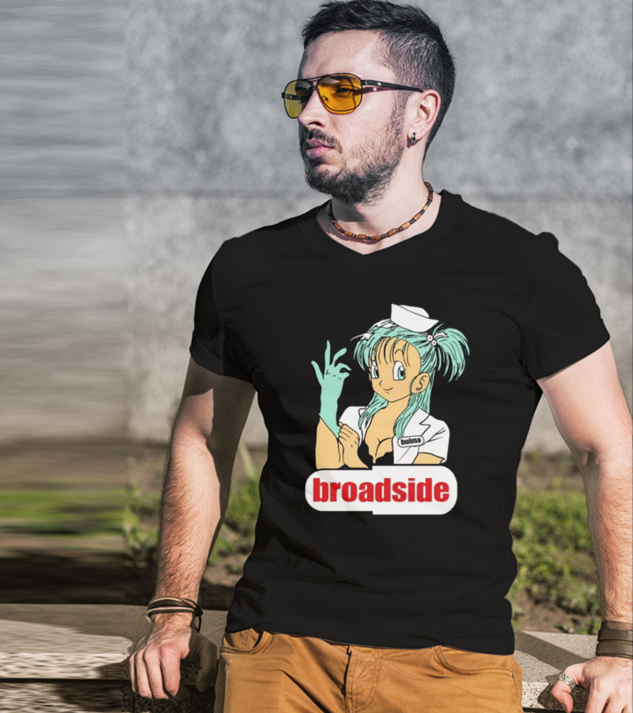 Bulma Broadside Nurse Anime Character With Glove And Cap T-Shirt