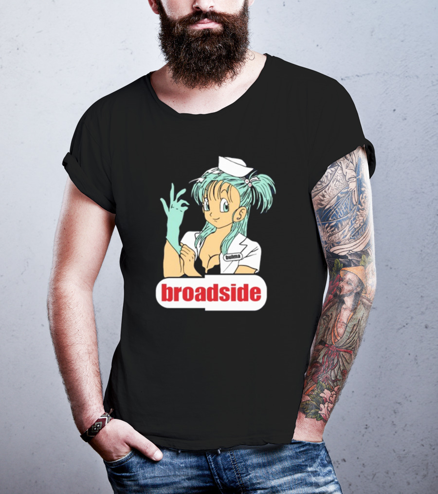 Bulma Broadside Nurse Anime Character With Glove And Cap T-Shirt