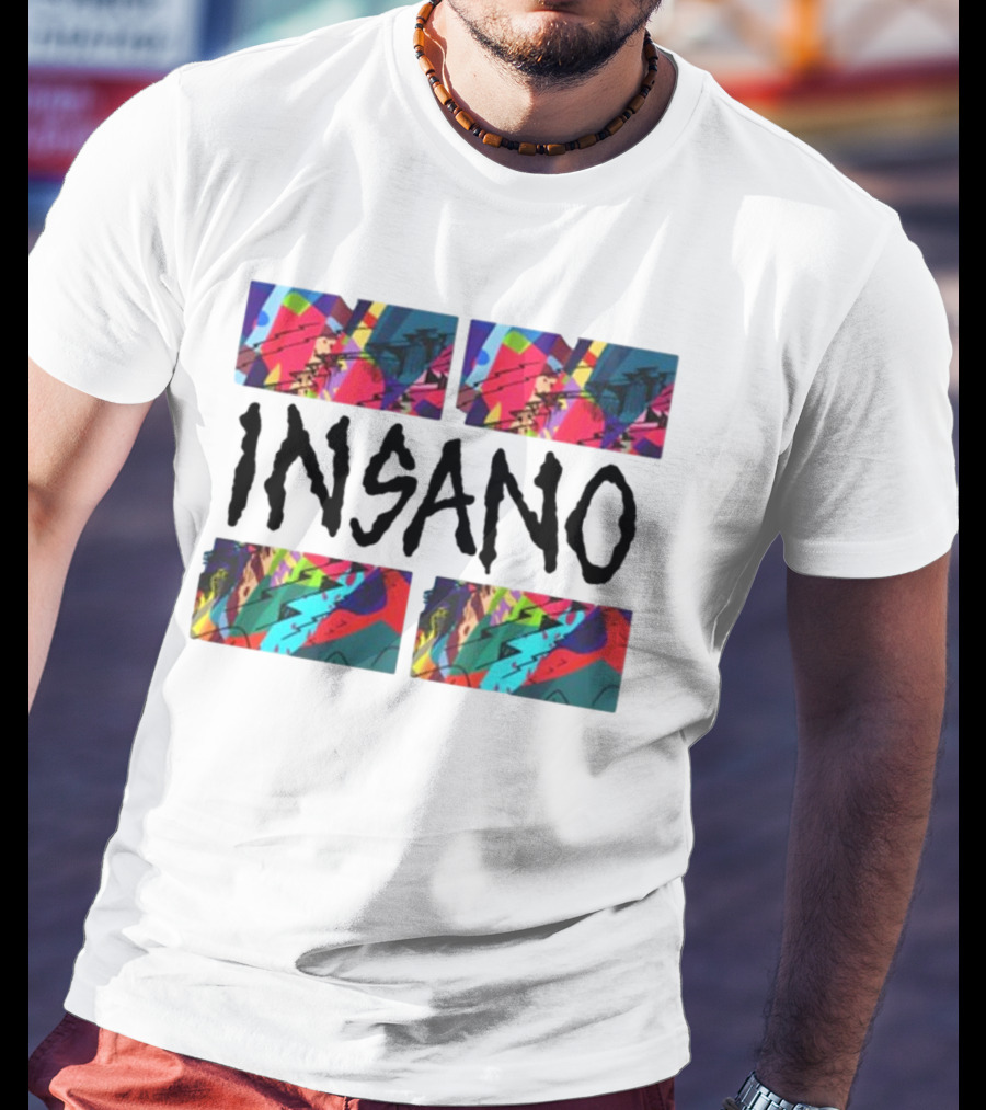 Multicolor Abstract Kaws Insano T-Shirt