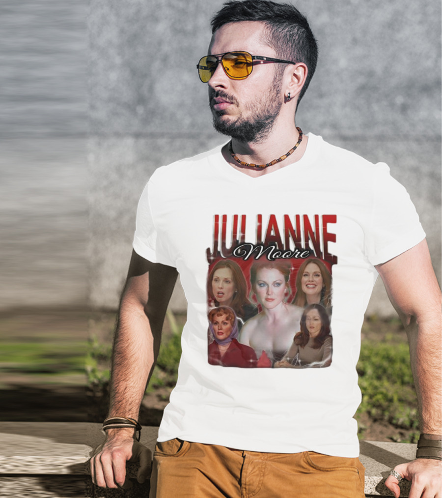 Cravemedia Julianne Moore Multi-Image Collage T-Shirt