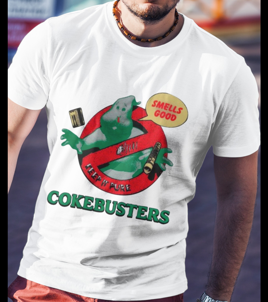 Homewardboundstore Cokebusters Keep'n Pure Smells Good Ghostbusters T-Shirt