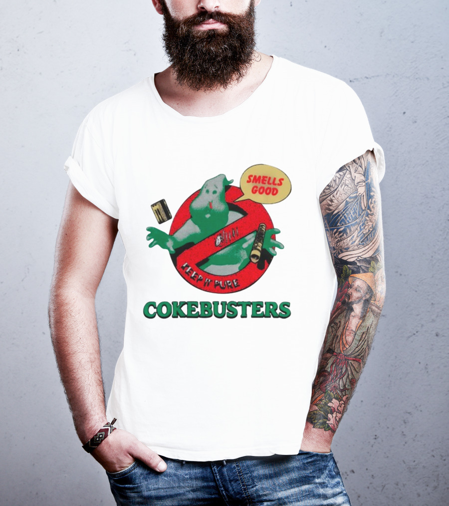 Homewardboundstore Cokebusters Keep'n Pure Smells Good Ghostbusters T-Shirt