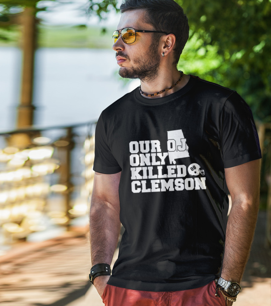 Our OJ Only Killed Clemson Alabama Helmet 88 T-Shirt
