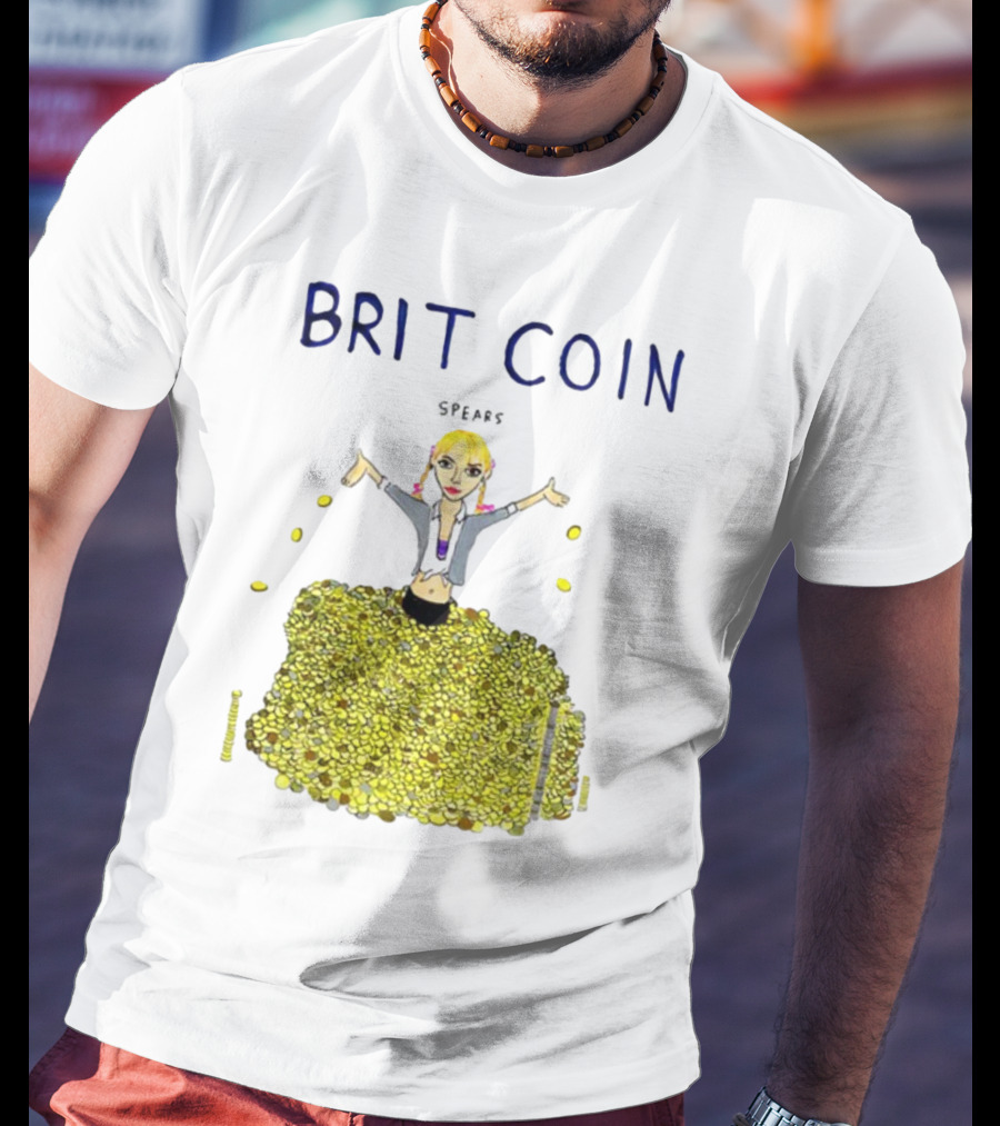 Dave Portnoy Brit Coin Spears Dancing In Gold T-Shirt