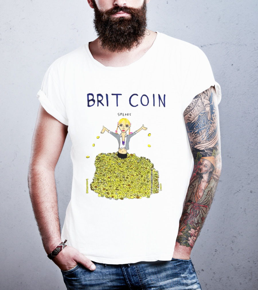 Dave Portnoy Brit Coin Spears Dancing In Gold T-Shirt