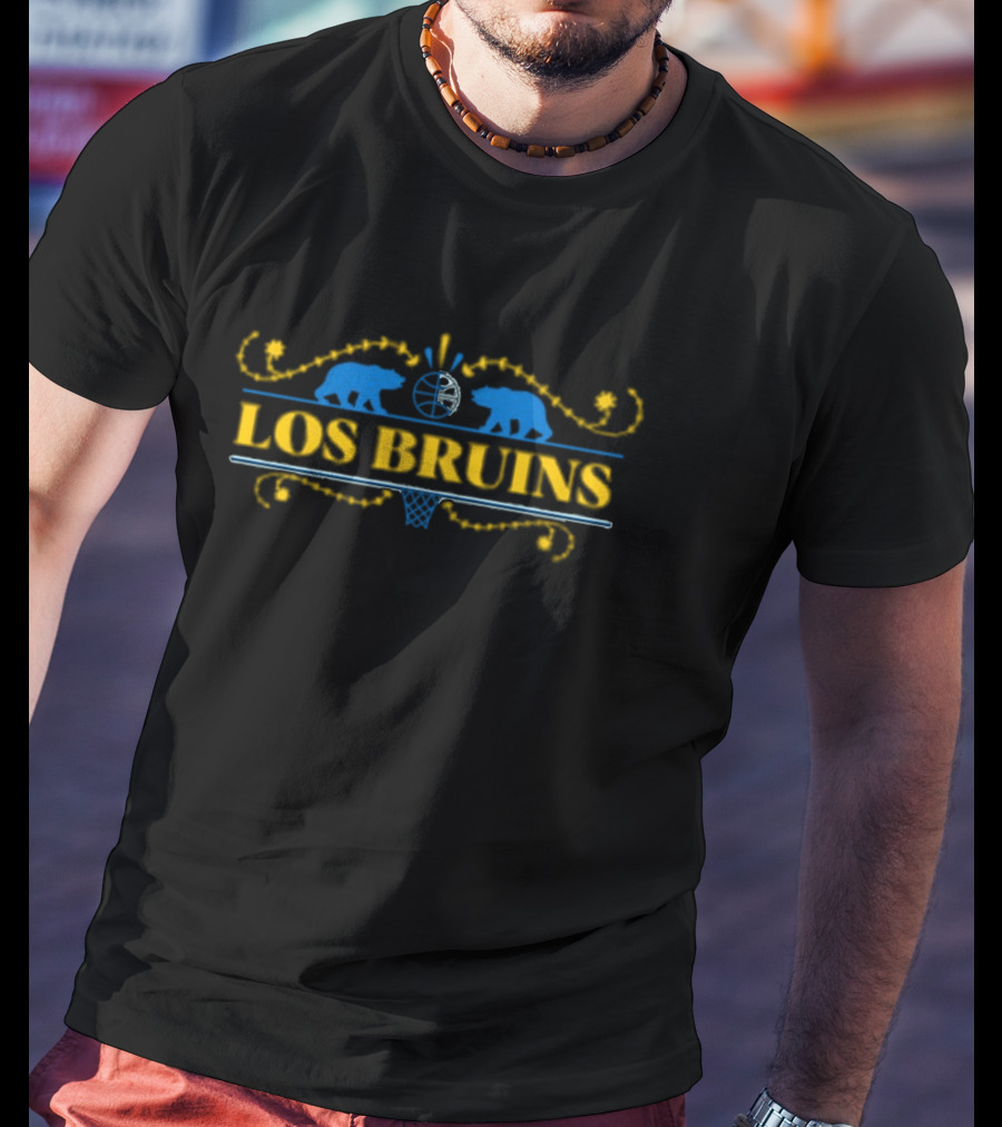 Los Bruins Bears Basketball Blue And Yellow T-Shirt