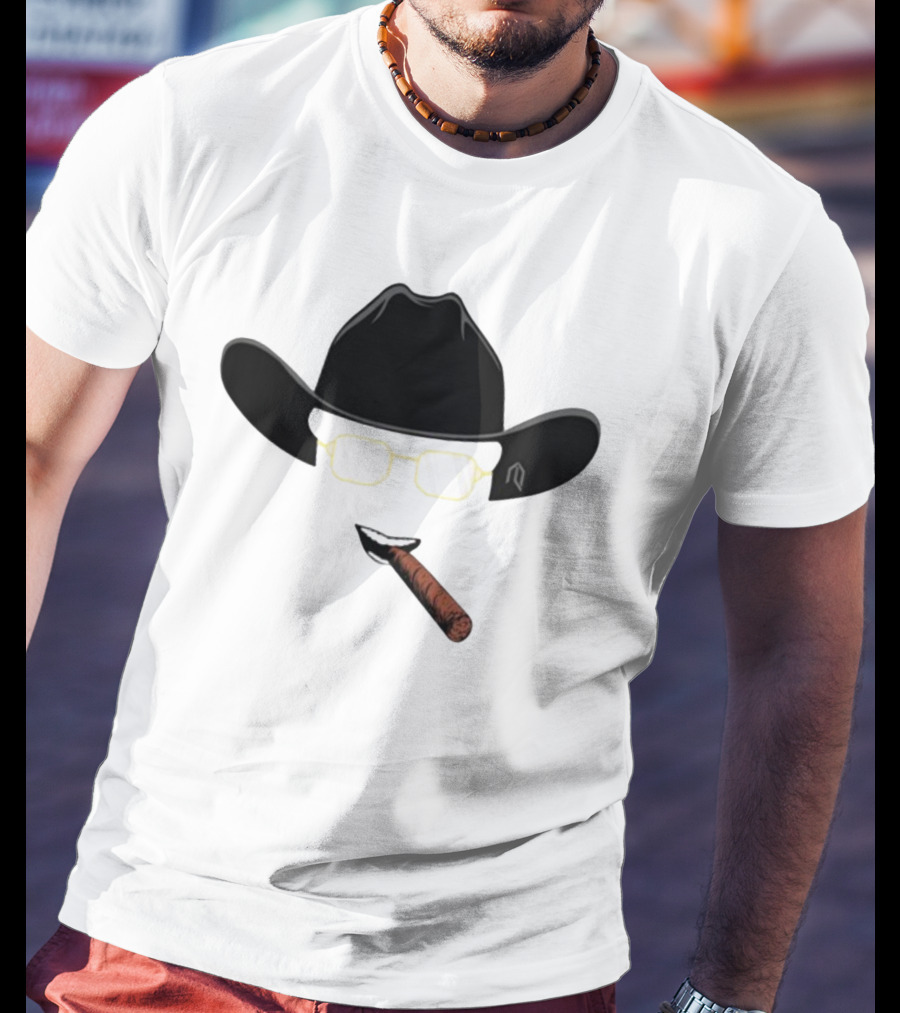 Cowboy Hat Sunglasses Cigar Iconic T-Shirt
