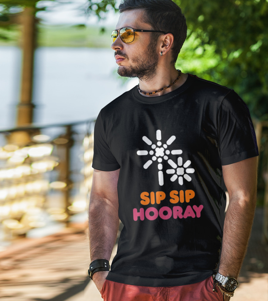 Sip Sip Hooray Dunkin Coffee T-Shirt