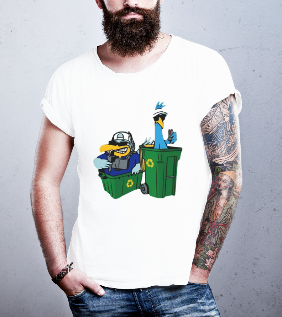 Birdie Juice People’s Birdies Recycling Bin Humor T-Shirt