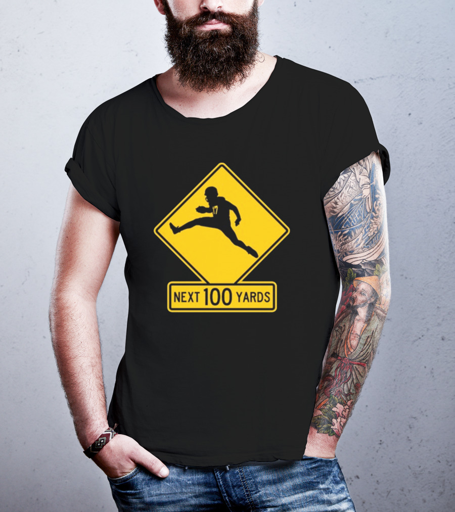 Quarterback Crossing 17 Next 100 Yards T-Shirt
