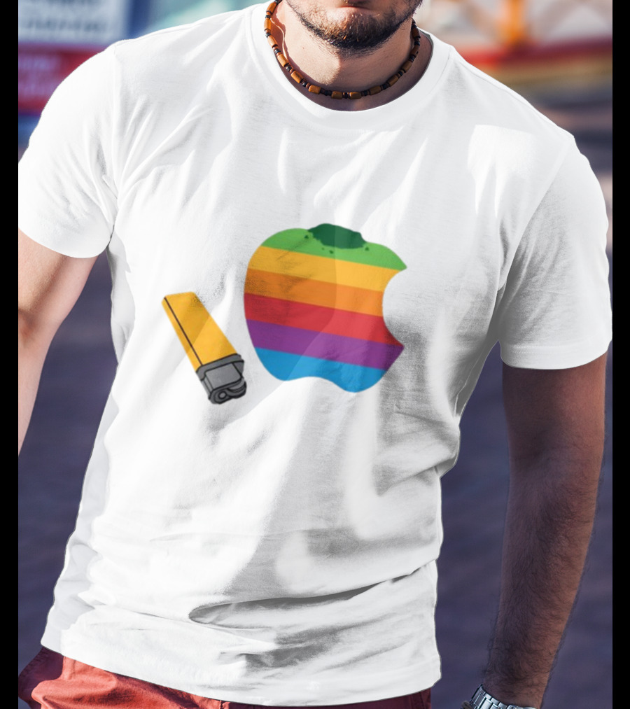 Apple Pipe Rainbow Logo Lighter T-Shirt