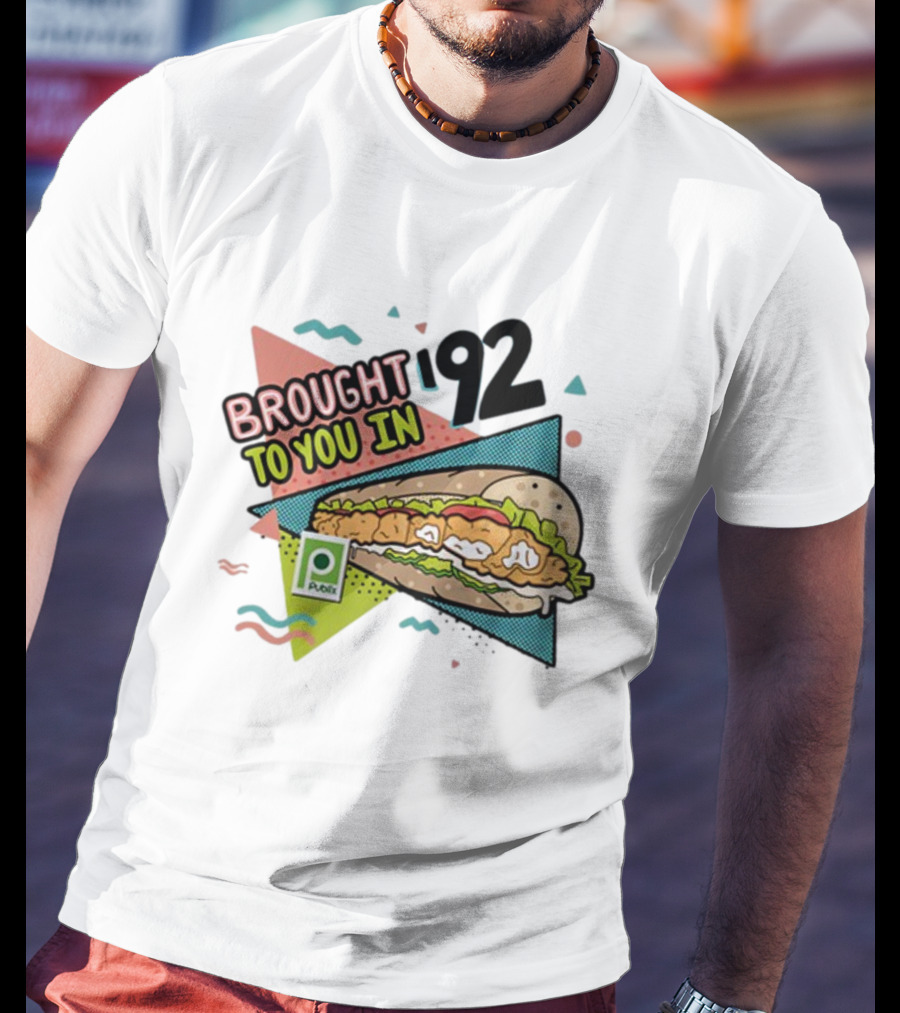 Brought 92 To You In Publix Sub Sandwich Pop Art Retro Graphics T-Shirt