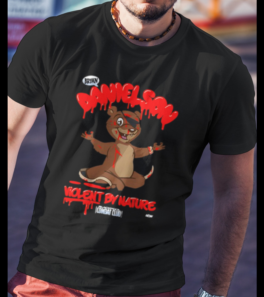 Bryan Danielson Violent By Nature Bear Blackpool Combat Club T-Shirt