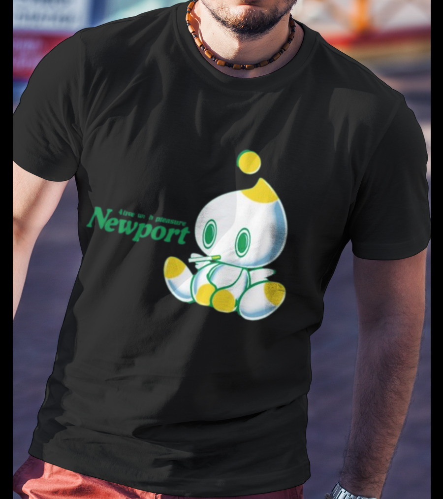 Newport Alive With Pleasure Cute Character Sitting T-Shirt