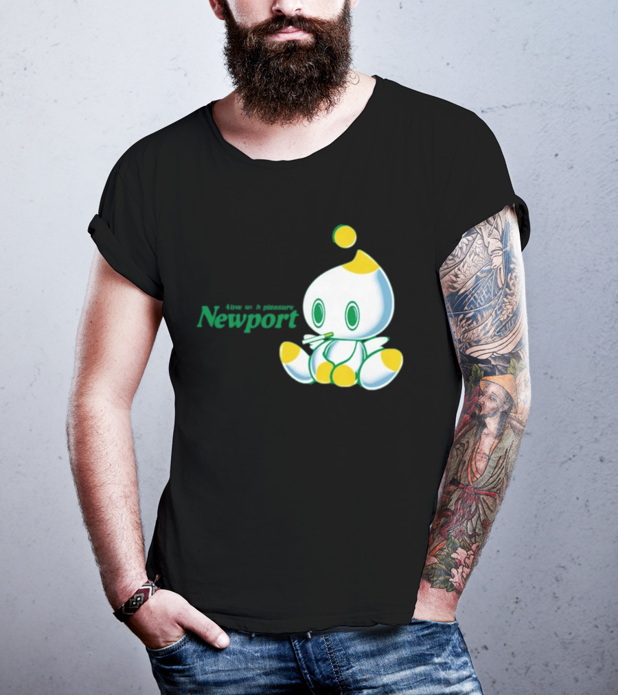 Newport Alive With Pleasure Cute Character Sitting T-Shirt