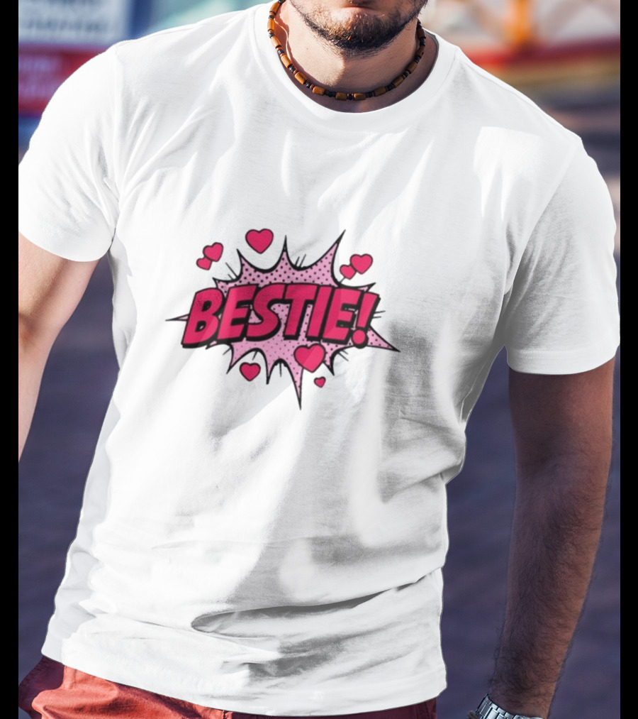 Mixoloshe Bestie Pop Art Hearts Explosion T-Shirt
