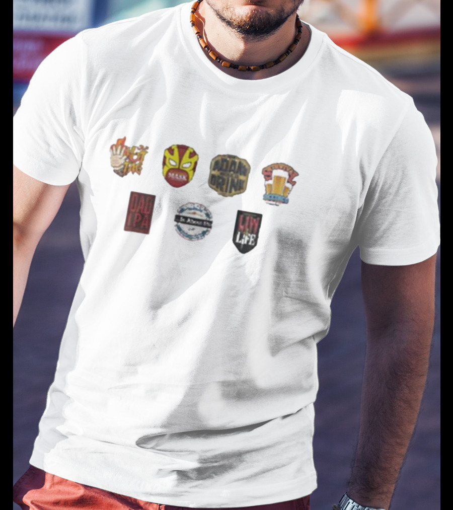 WrestleTalk Mask Adam Drink DAD IPA Liv Life Beer Concepts T-Shirt