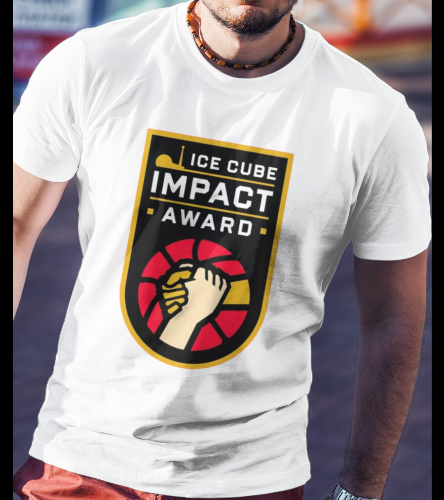 Ice Cube Impact Award Basketball Handshake Badge T-Shirt
