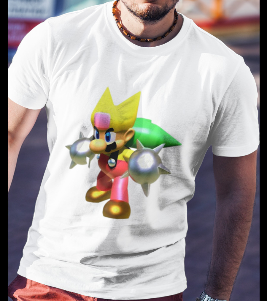 Komorebi Mario Spiky Power-Up Cosplay Character T-Shirt