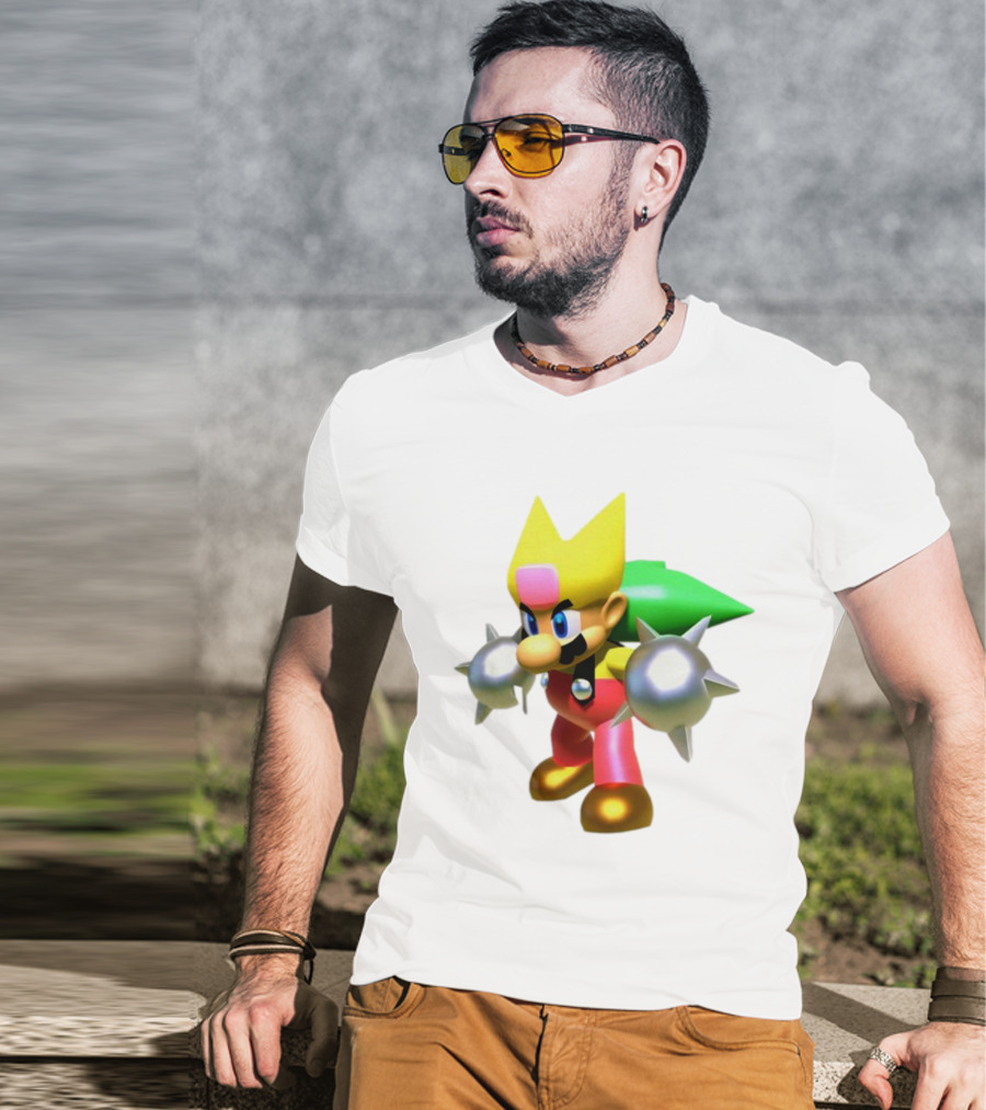 Komorebi Mario Spiky Power-Up Cosplay Character T-Shirt