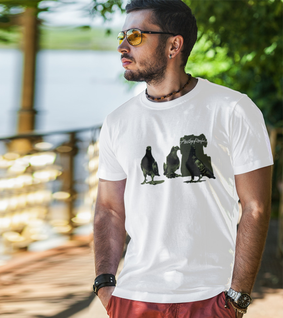 Aesop Rock Pigeonometry Three Pigeons T-Shirt