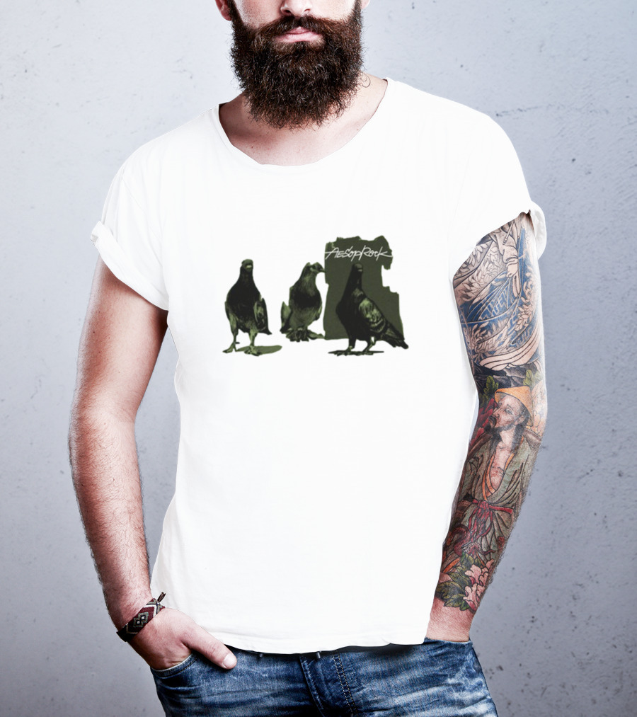 Aesop Rock Pigeonometry Three Pigeons T-Shirt