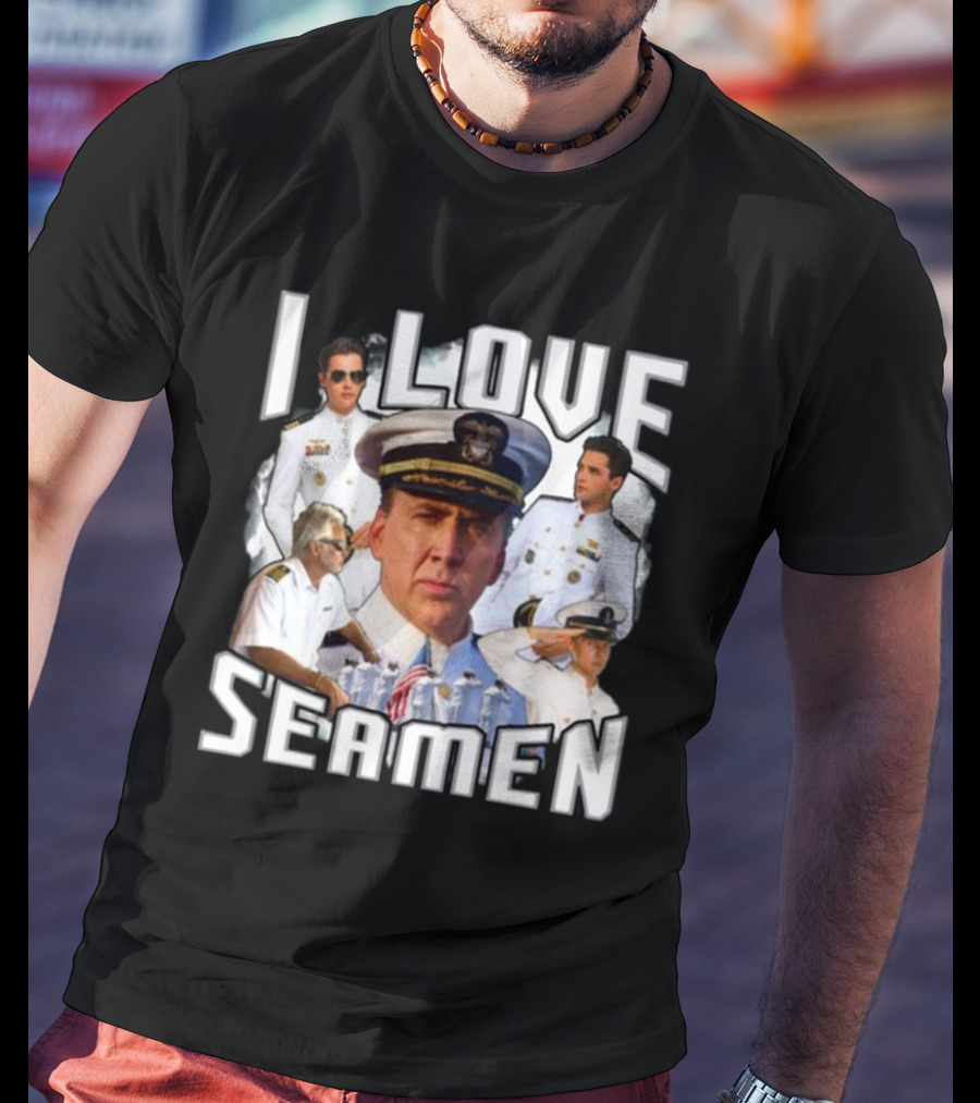 I Love Seamen Captain And Crew Collage T-Shirt