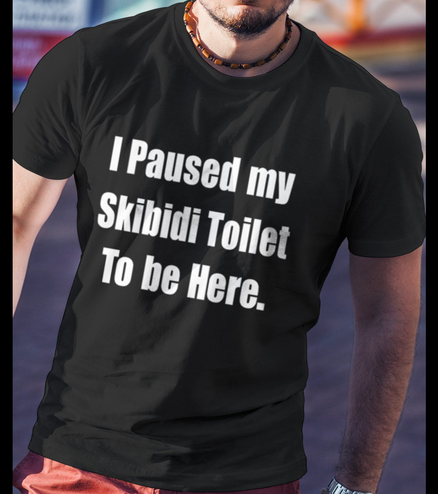 GameyboiZuniga I Paused My Skibidi Toilet To Be Here Retro Gaming Humor T-Shirt