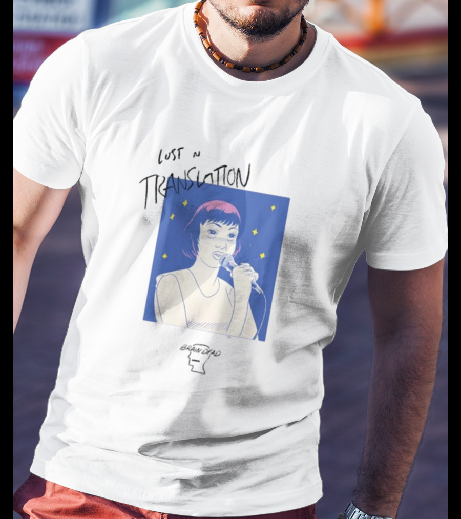 Brain Dead Lost In Translation Karaoke Illustration Woman Singing T-Shirt