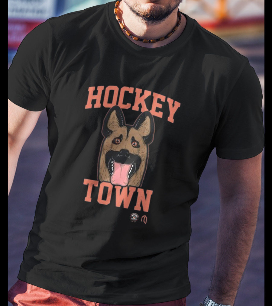 Hockey Town Dog Hockey Enthusiast Canine Mask T-Shirt