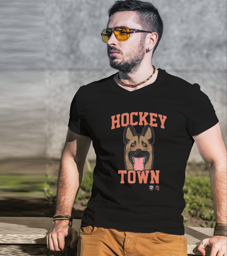 Hockey Town Dog Hockey Enthusiast Canine Mask T-Shirt