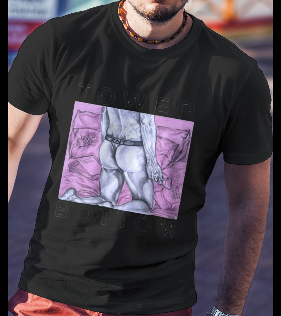 TOWER BOTTOM ZNT Drawing With Pink Background T-Shirt