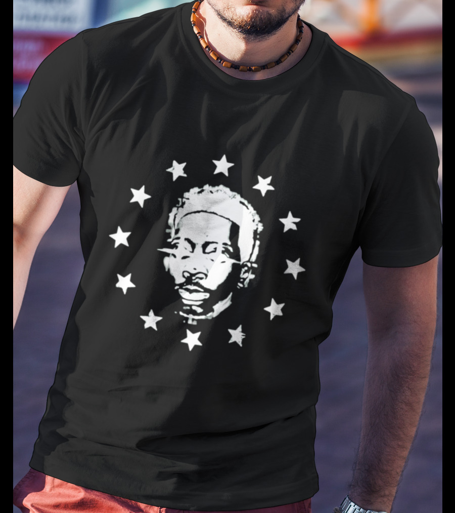 Brett Gray Starborn Face Surrounded By Stars T-Shirt