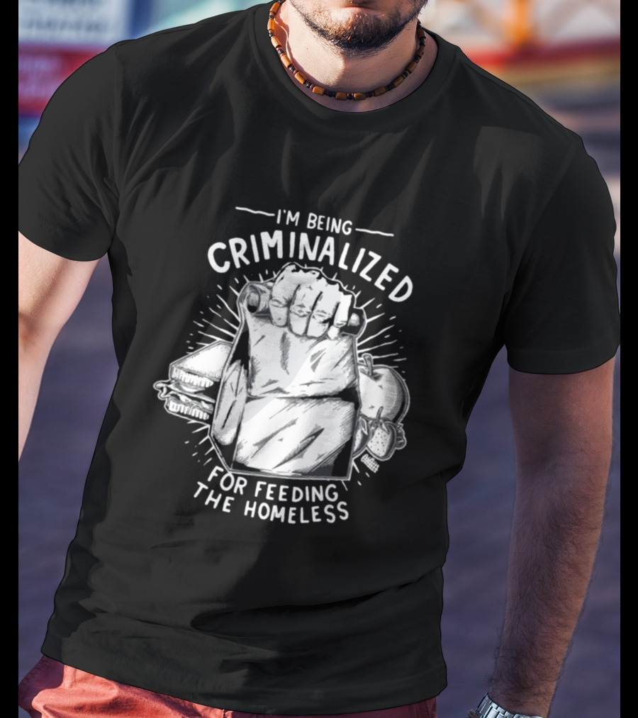 Punkwithacamera I'm Being Criminalized For Feeding The Homeless Sandwich Bag Icons T-Shirt