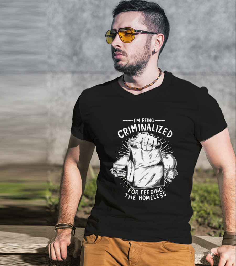 Punkwithacamera I'm Being Criminalized For Feeding The Homeless Sandwich Bag Icons T-Shirt