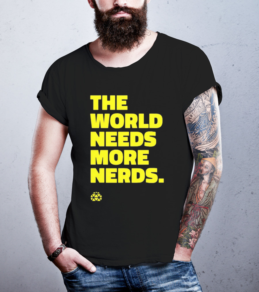 THE WORLD NEEDS MORE NERDS Geometric T-Shirt