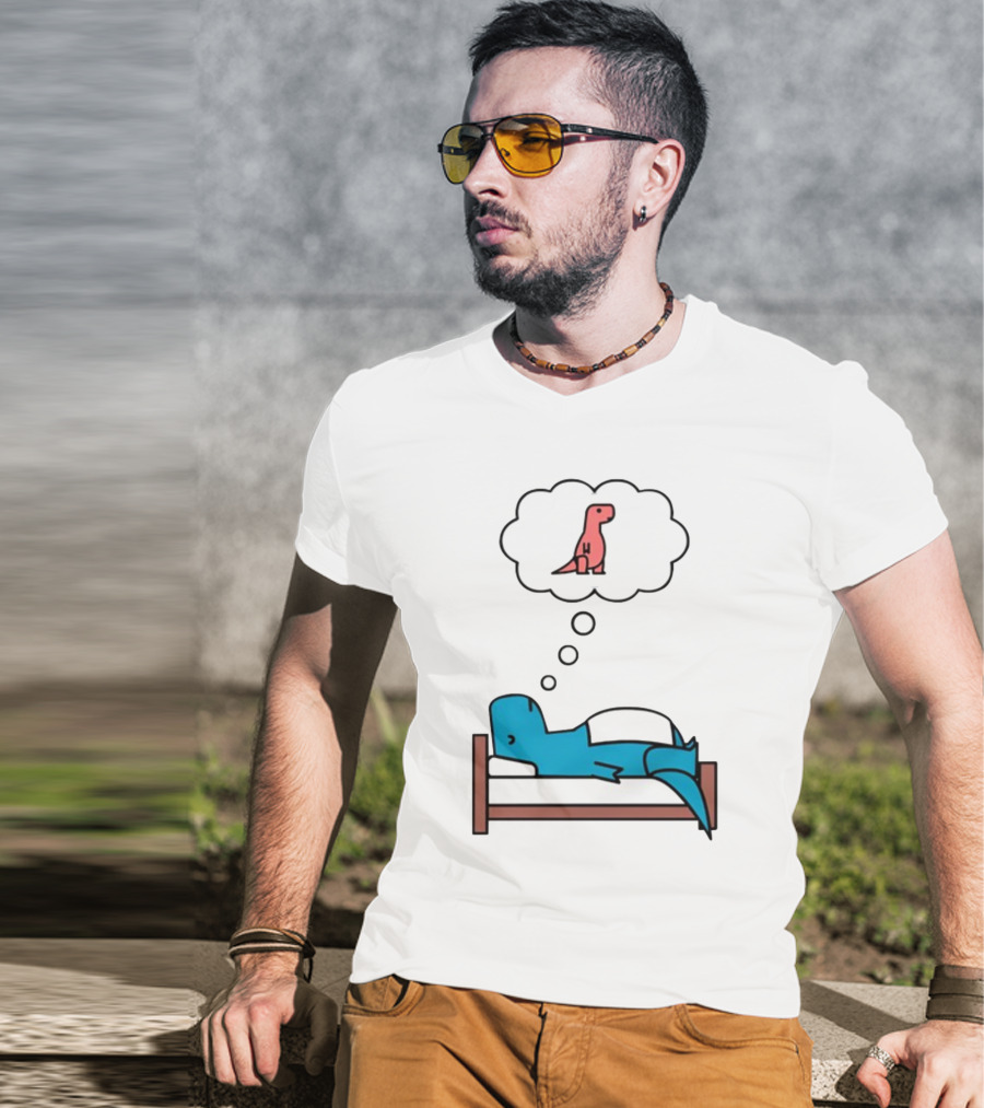 Dinosaur Sweet Dreams BlueRex Sleeping Dinos Dreaming Red Rex T-Shirt
