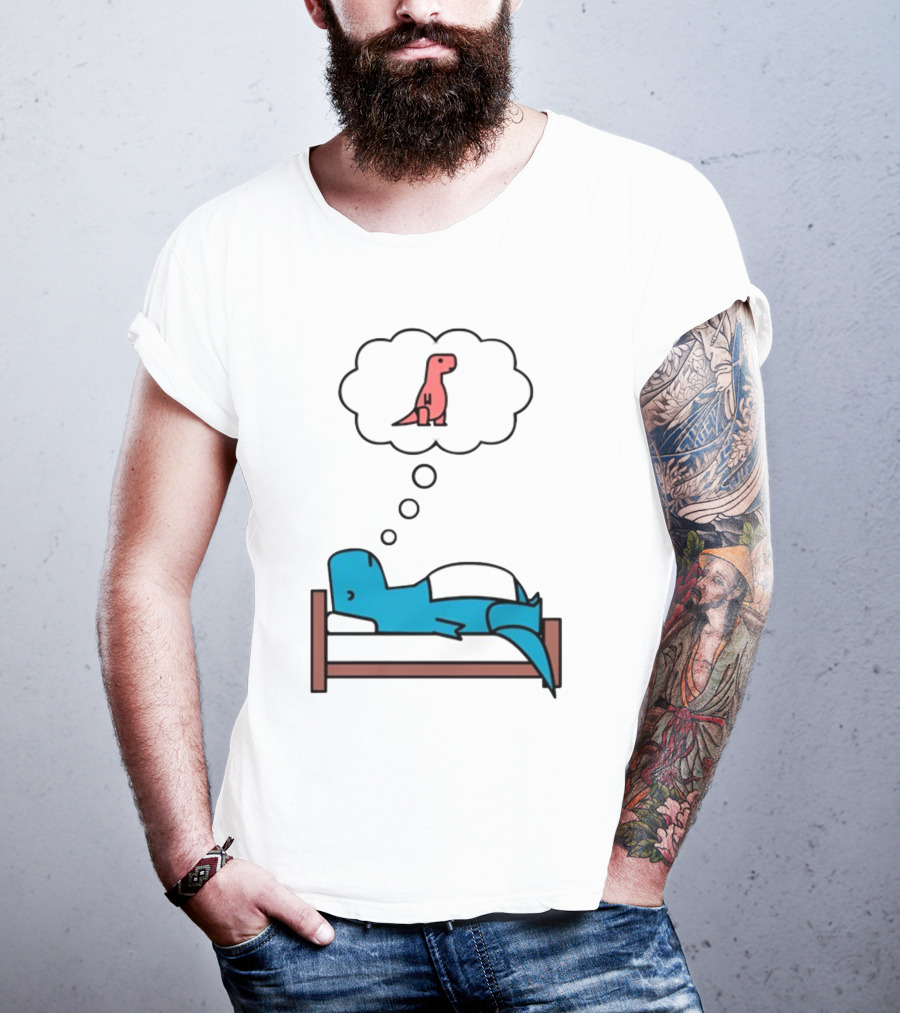 Dinosaur Sweet Dreams BlueRex Sleeping Dinos Dreaming Red Rex T-Shirt