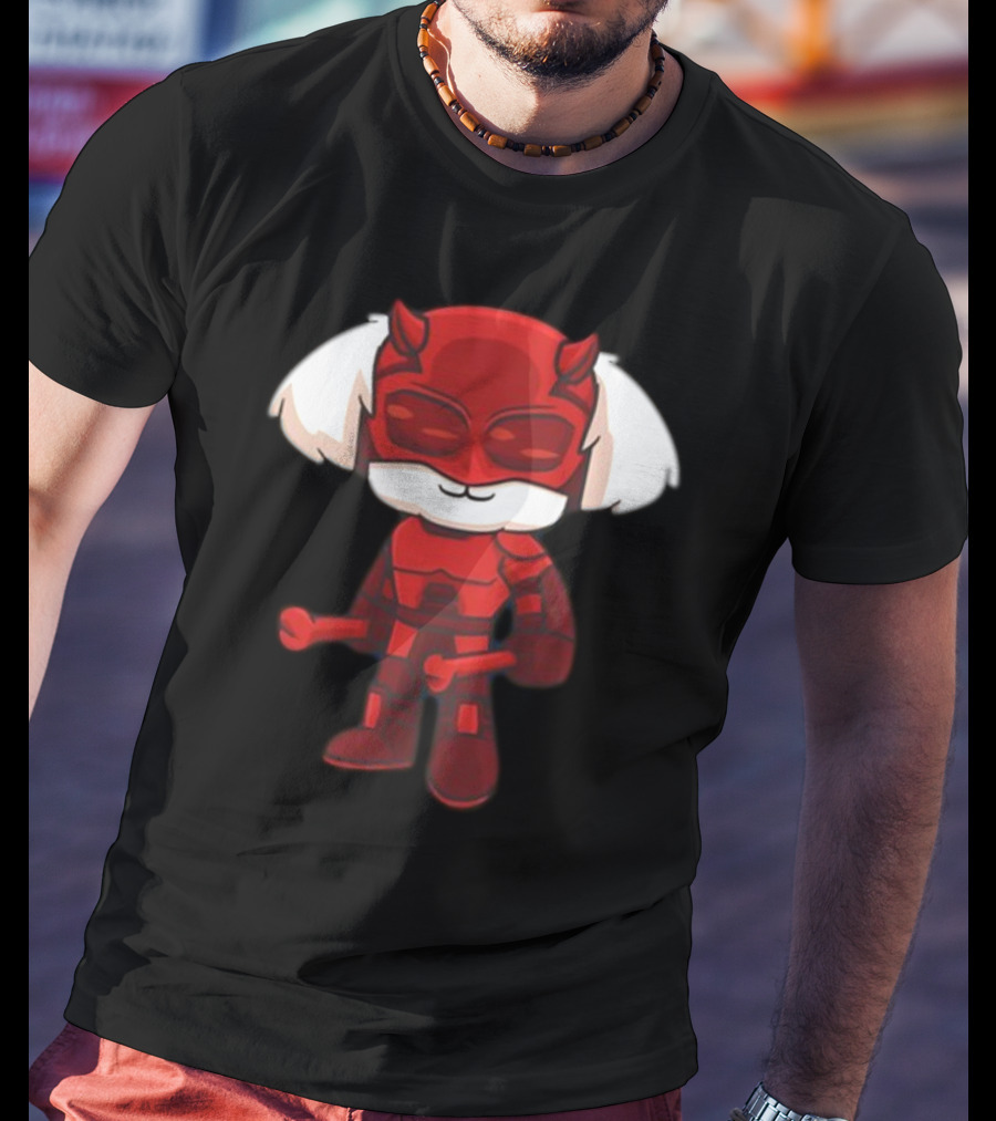 Doug The Devil Of Hell's Kitchen Red Demon Character With Mask And Horns T-Shirt