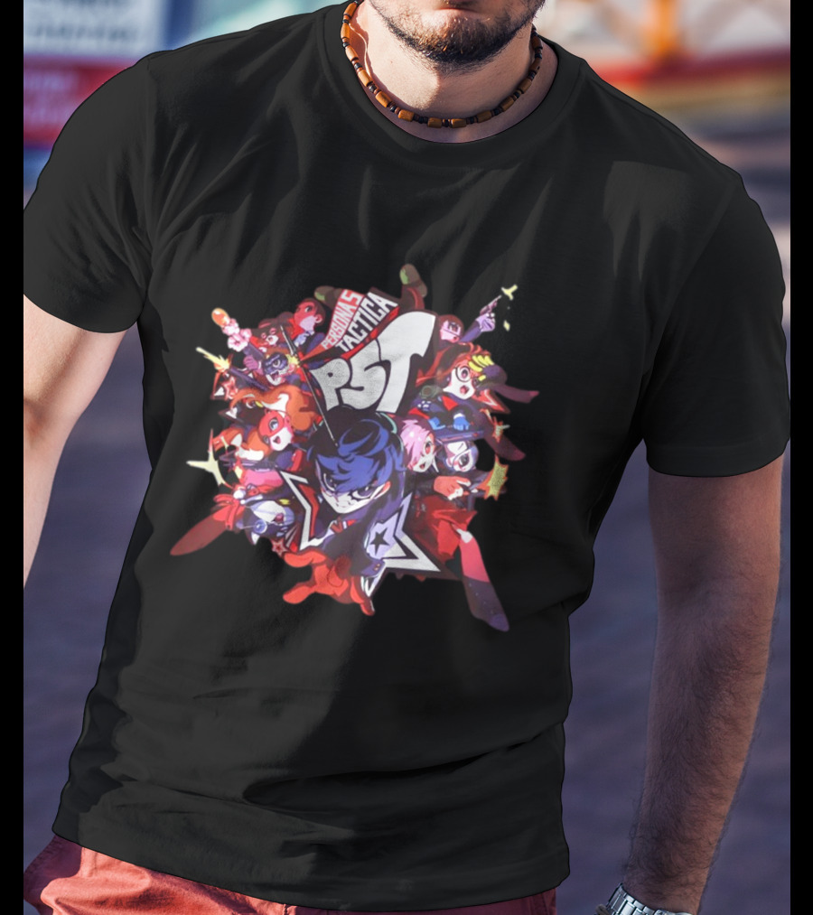 Shopatlus Persona P5t Phantom Thieves Characters Action Montage T-Shirt