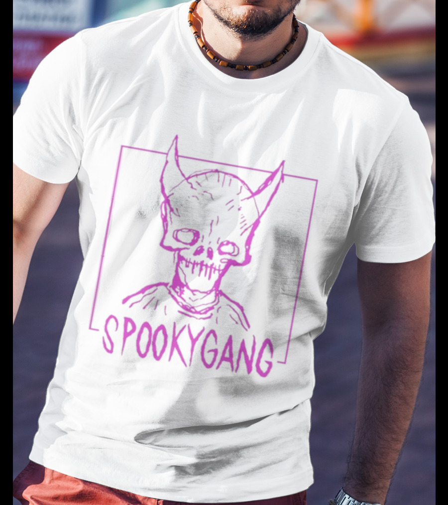 Spookygang Purple Skull Demon Mask T-Shirt