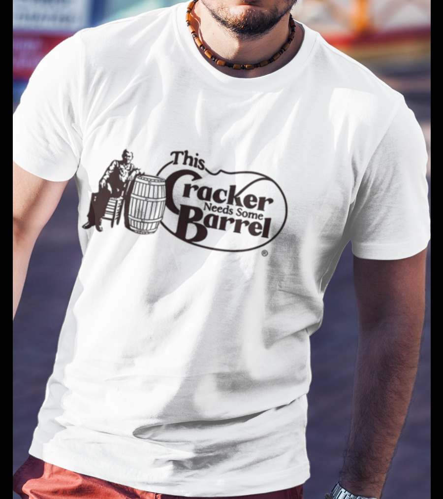 This Cracker Needs Some Barrel Vintage Logo Homage Retro Mockup T-Shirt