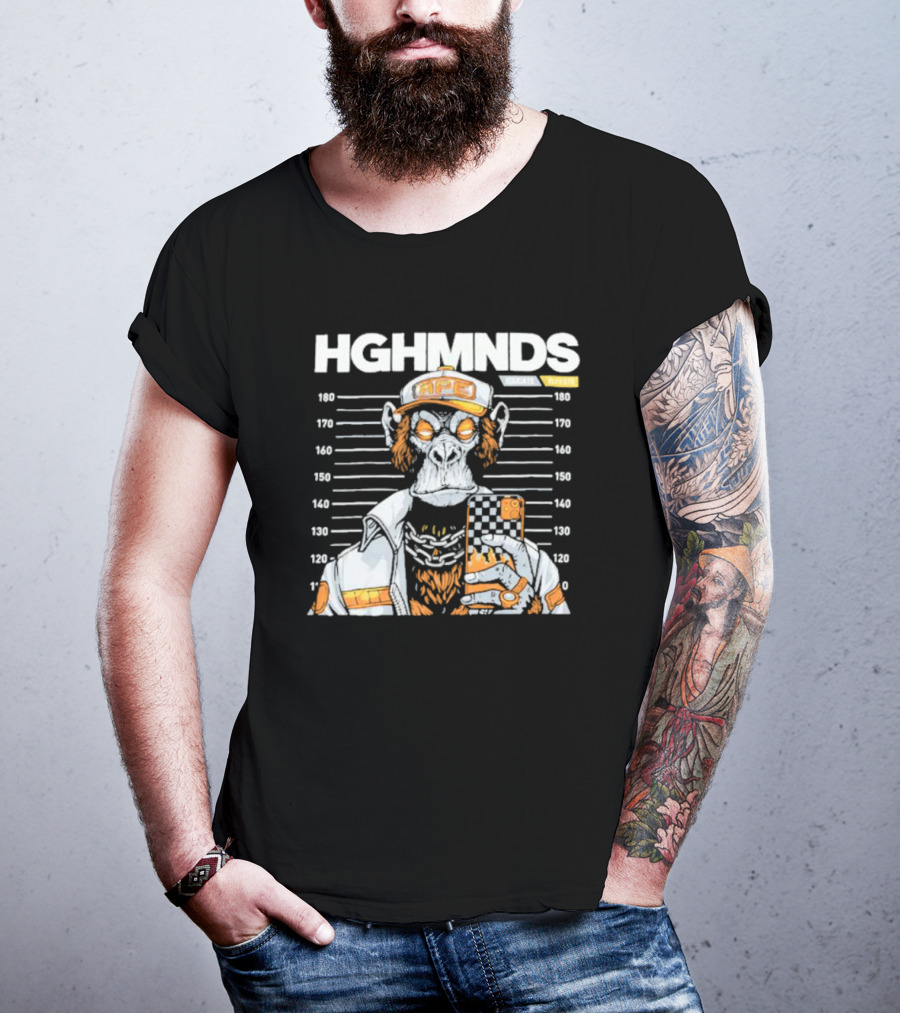 HGHMNDS Caught Ape Mugshot In Streetwear With Phone T-Shirt