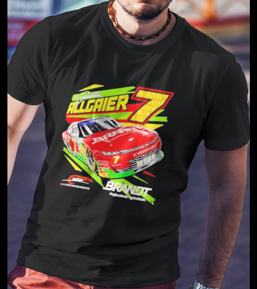 Justin Allgaier 7 JR Motorsports Brandt Camaro Racing Car T-Shirt